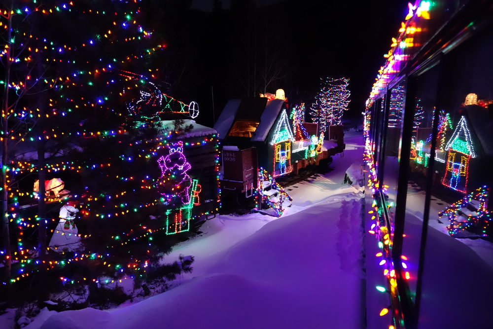 Santa's Lighted Forest - Georgetown Loop Railroad Holiday Trains, Georgetown, light show, holiday music