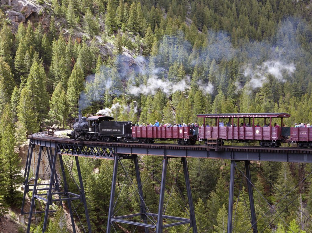High-Bridge-June-22-2019-Reduced - Georgetown Loop Railroad Photo of steam locomotive and train on bridge