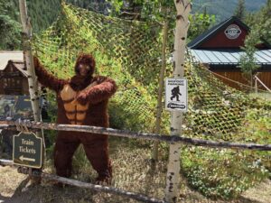 Sasquatch figure in forest