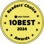 USA Today 10Best Readers Choice Awards 2024 badge for Georgetown Loop Railroad